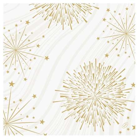 Image de SERVIETTE BIO DUNISOFT 40/40 SPARKLY BLANC SACHET DE 60