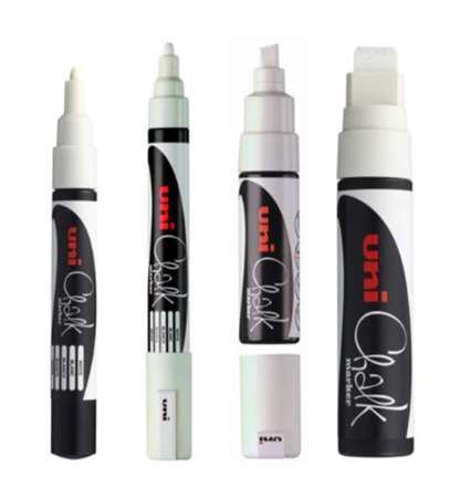 Image de FEUTRE CRAIE BLANC EFFACABLE PETIT MODELE POINTE BISEAUTEE