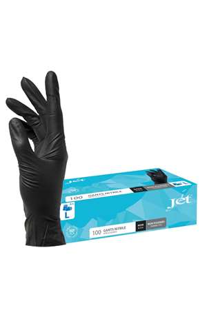 Image de GANT NITRILE NOIR NON POUDRE TAILLE 9/L (Boîte de 100)