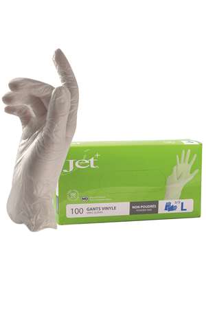 Image de GANT VINYLE NATUREL NON POUDRE TAILLE 9/L BOITE 100