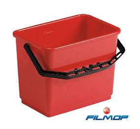 Image de SEAU 4L POLYPROPYLENE ROUGE AVEC ANSE ERGONOMIQUE