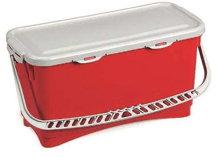 Image de SEAU 20L RECTANGULAIRE TOP/DOWN ROUGE AVEC COUVERCLE GRIS
