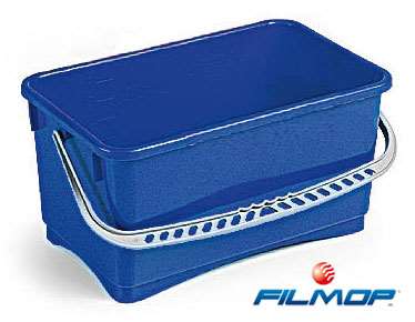 Image de SEAU 28L PLASTIQUE RECTANGULAIRE GRADUE BLEU