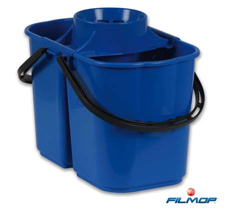 Image de SEAU BI-BACS 2x8L GEMINI BLEU + ESSOREUR