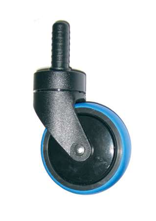 Image de ROULETTE PLASTIQUE Ø80mm AVEC TIGE POUR CHARIOT FRED