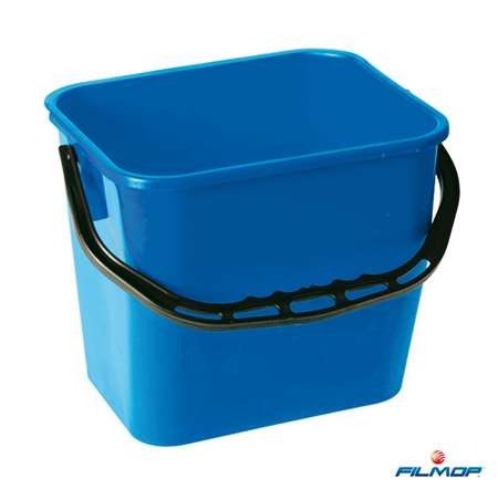 Image de SEAU 12L PLASTIQUE GRADUE BLEU ANSE PLASTIQUE