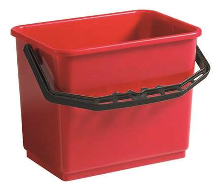 Image de SEAU 6L PLASTIQUE GRADUE ROUGE ANSE PLASTIQUE