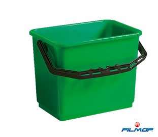 Image de SEAU 6L PLASTIQUE GRADUE VERT ANSE PLASTIQUE